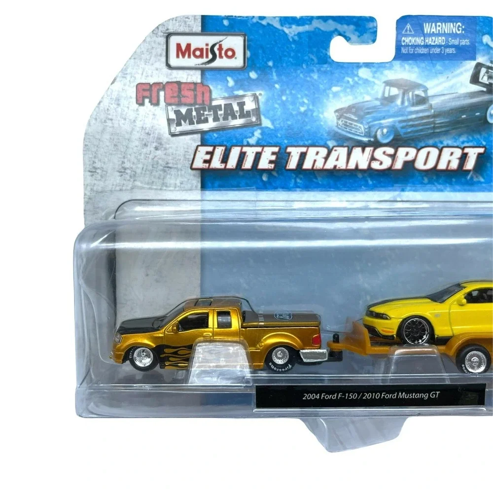 Maisto Transport 2004 Ford F-150 Pickup Truck‎ 2010 Ford Mustang GT Trailer 1/64